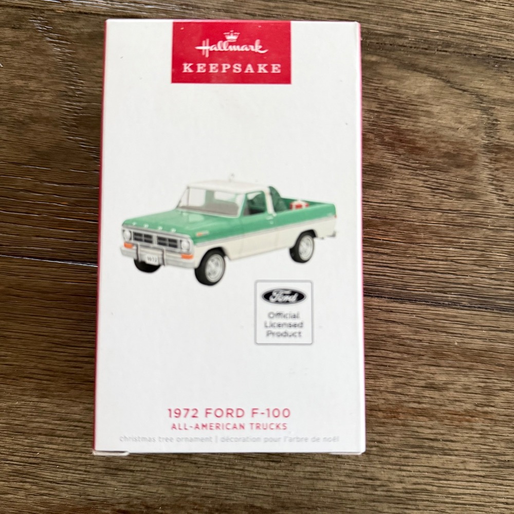 NIB Hallmark Keepsake 1972 Ford F-100 All-American Truck Christmas Ornament 2022